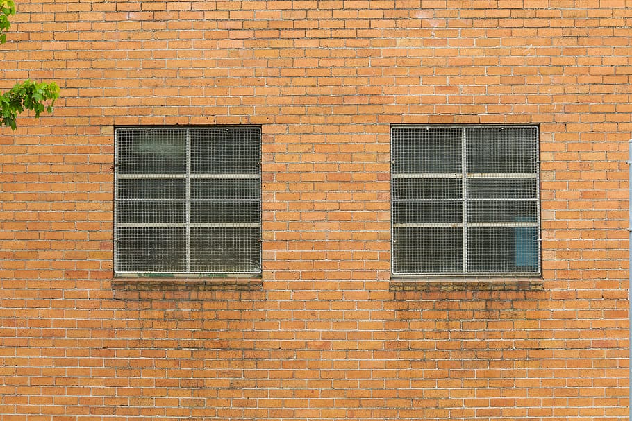 brown concrete wall, brick, home decor, window, curtain, window shade HD wallpaper