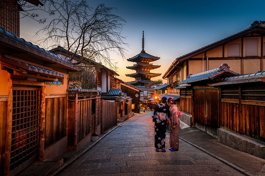 architecture, building, infrastructure, temple, people, women HD wallpaper