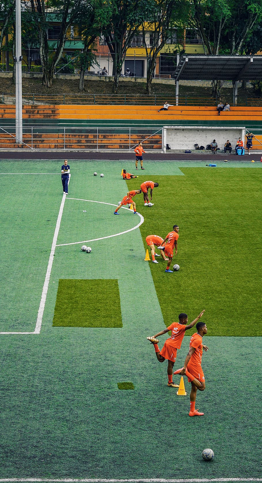 people playing soccer, sport, group of people, grass, real people HD wallpaper