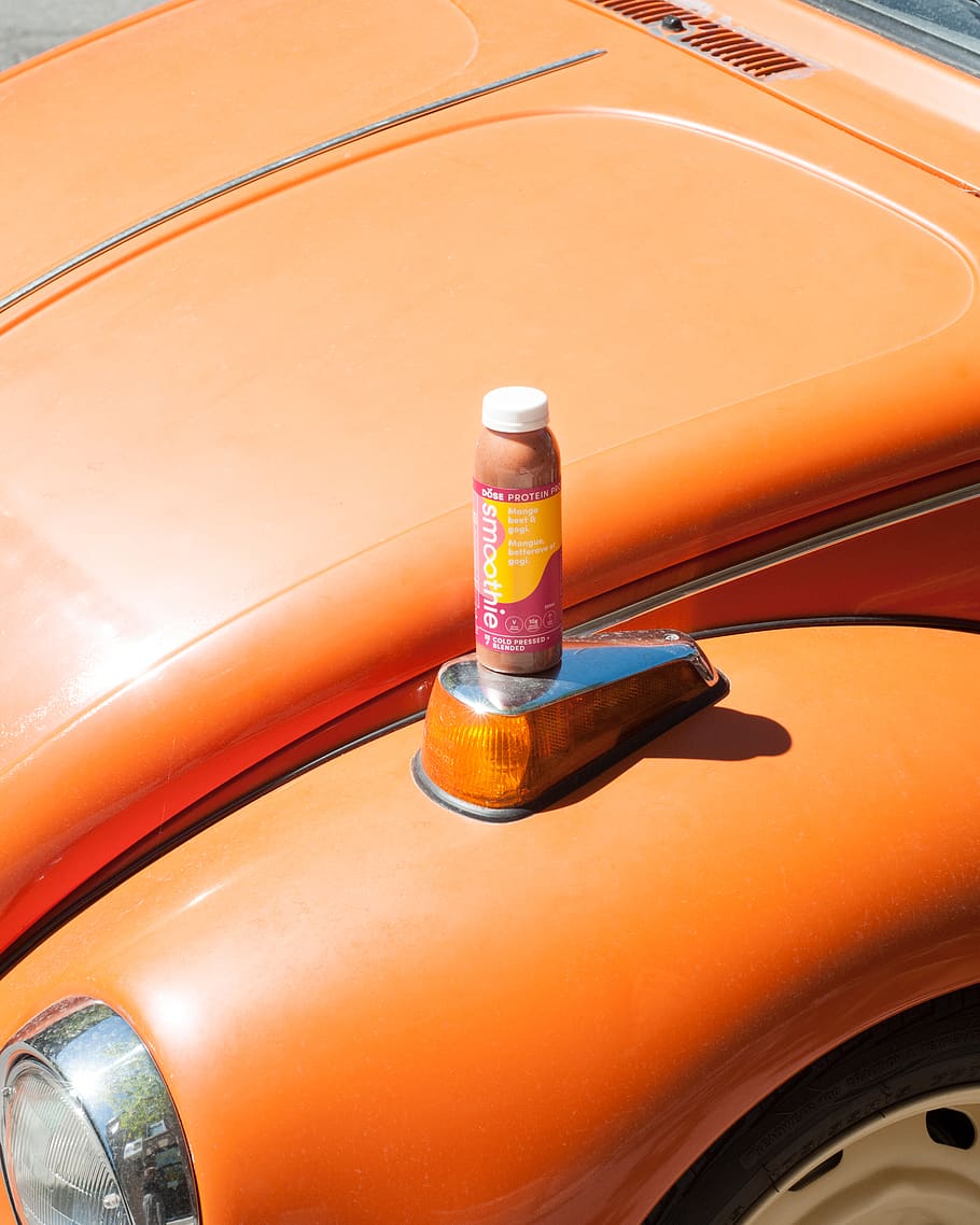orange Volkswagen Beetle, mode of transportation, car, motor vehicle HD wallpaper