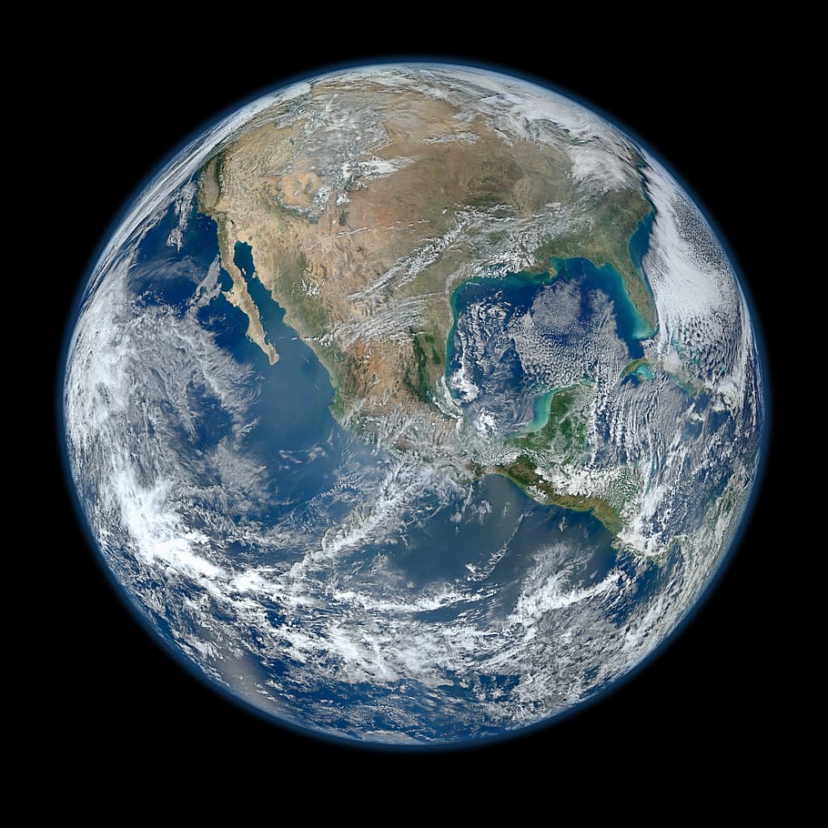 Planet Earth Close Up Photo, globe, space, universe, world, satellite view, HD wallpaper
