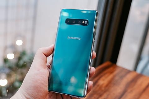 blue Samsung Galaxy Note 10, phone, mobile phone, electronics HD wallpaper