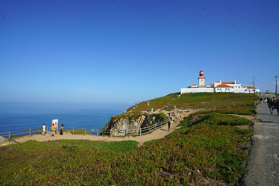 Wide Angle Photo of Lighthouse Under Blue Sky, architecture, building HD wallpaper