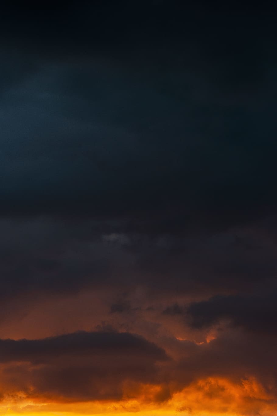 orange sunset, sky, cloud, sunrise, outdoors, landscape, red HD wallpaper