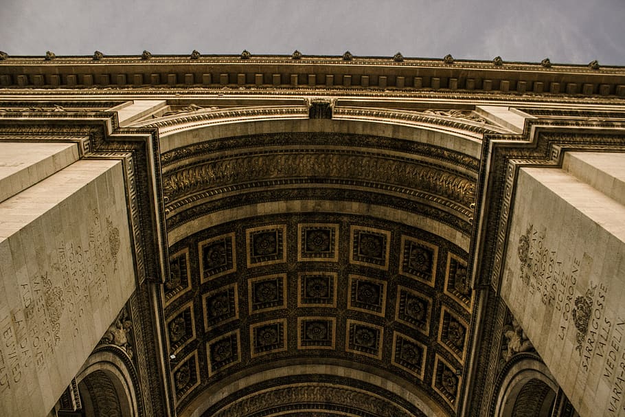 paris, france, arc de triomphe, l'arc, ambiance, architecture, HD wallpaper