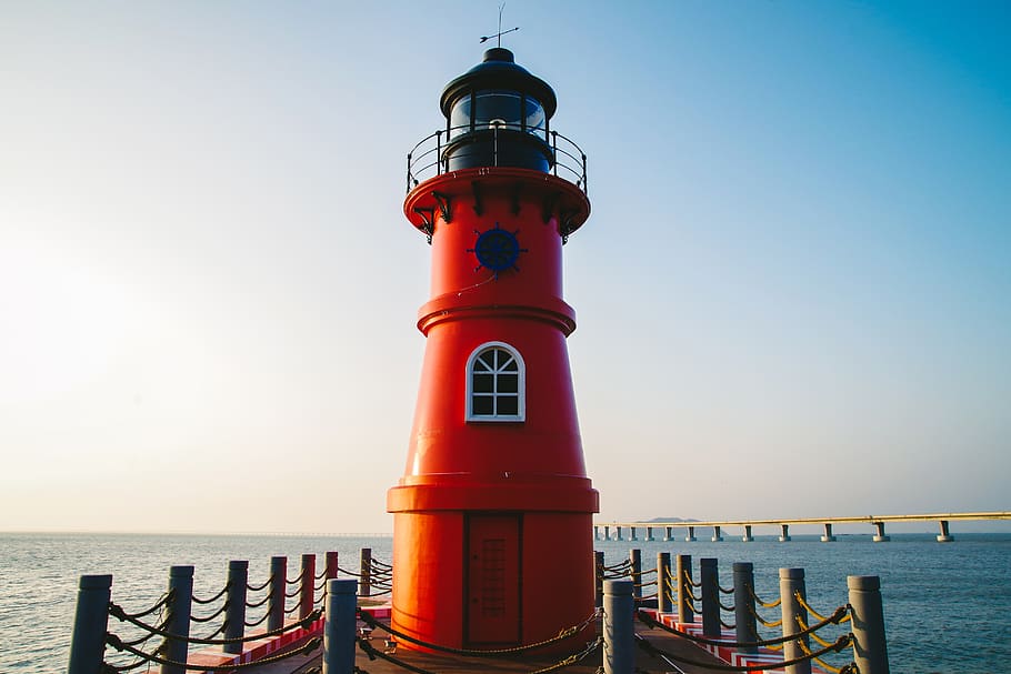 swatow, china, lighthouse, sky, sea, water, security, tower HD wallpaper