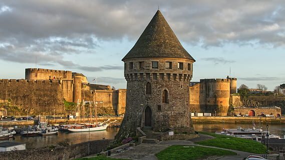 building, architecture, castle, fort, spire, steeple, france HD wallpaper