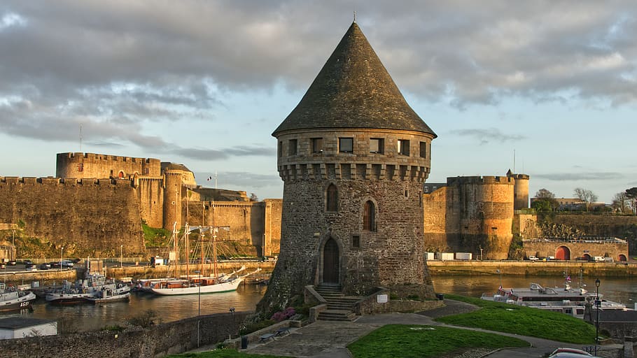 building, architecture, castle, fort, spire, steeple, france HD wallpaper
