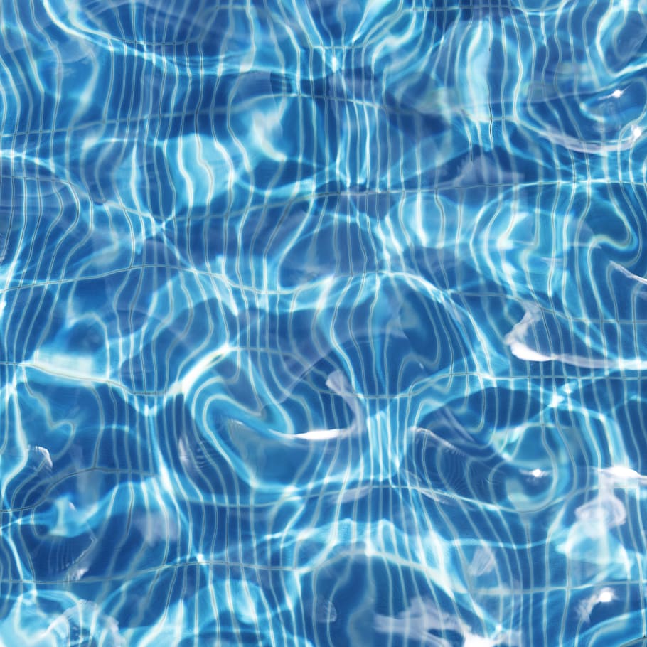 Water of Swimming Pool Showing Pool Ground, background, blue HD wallpaper