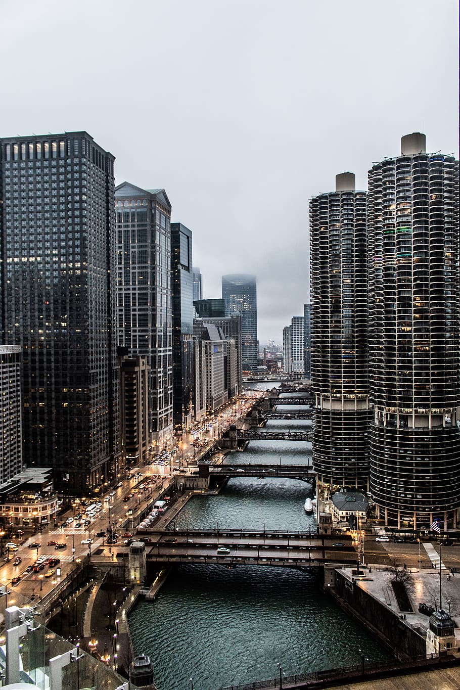 City Buildings and Bridges, apartment, architectural design, architecture HD wallpaper