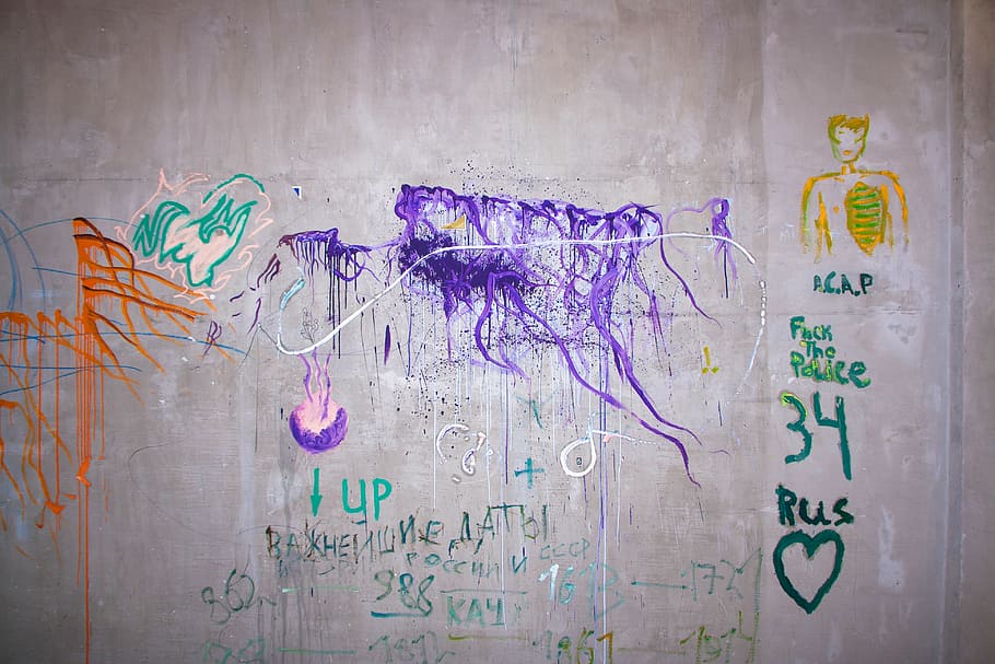 graffiti, wall, paint, background, old, distressed, color, colorful HD wallpaper