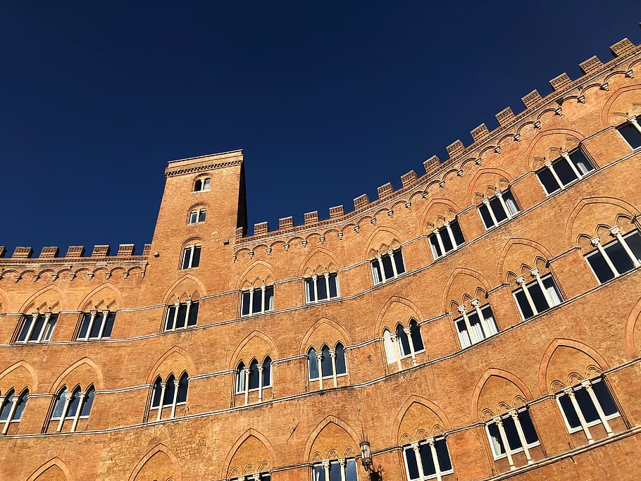 brown concrete building, architecture, castle, italy, siena, fort HD wallpaper