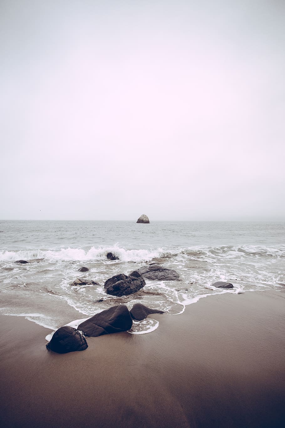 nature, coast, shore, rocks, water, sea, ocean, ripples, surface HD wallpaper