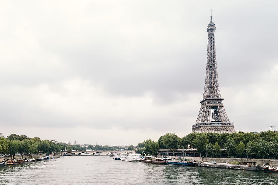architecture, eiffel tower, paris, river seine, city, france HD wallpaper