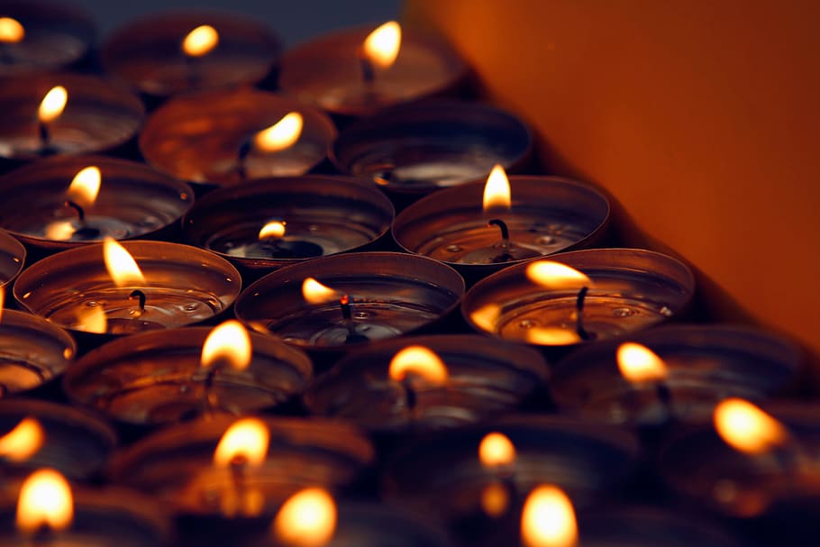 background, bright, burn, candle, candlelight, decorative, fire HD wallpaper