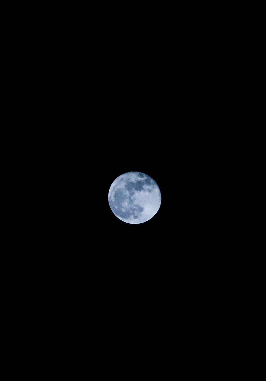 full moon, black, sky, lunar, dark, crater, universe, night, outdoors HD wallpaper