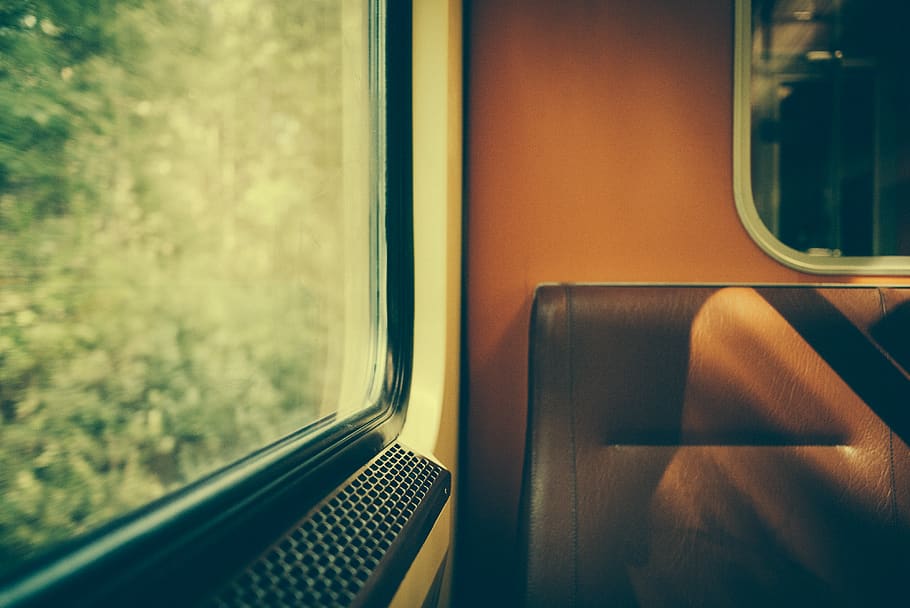 HD wallpaper: train, window, seat, landscape, speed, travel, mode of  transportation | Wallpaper Flare