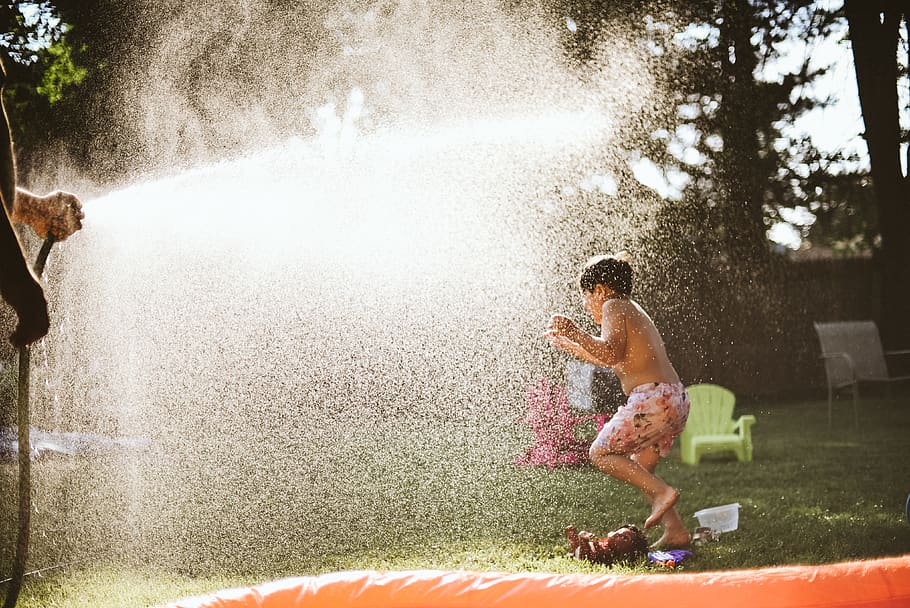 Boy Playing On Lawn, child, enjoyment, fun, kid, person, young HD wallpaper