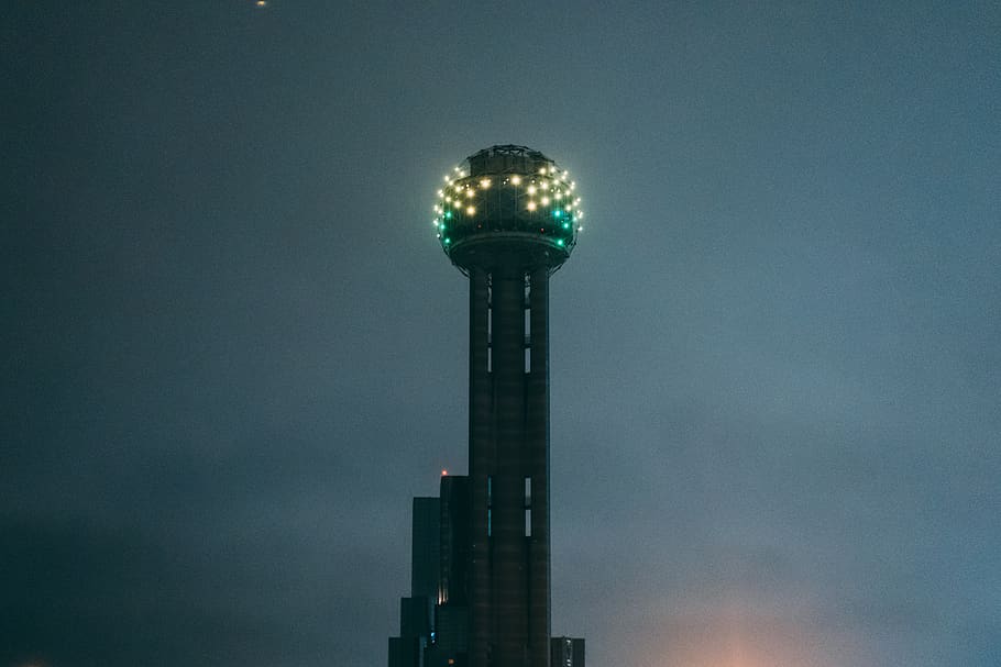 Lighted Building At Night, architecture, tower, illuminated, sky HD wallpaper