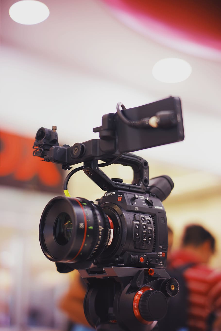 Selective Focus Photography Of Professional Video Camera, lens, HD wallpaper