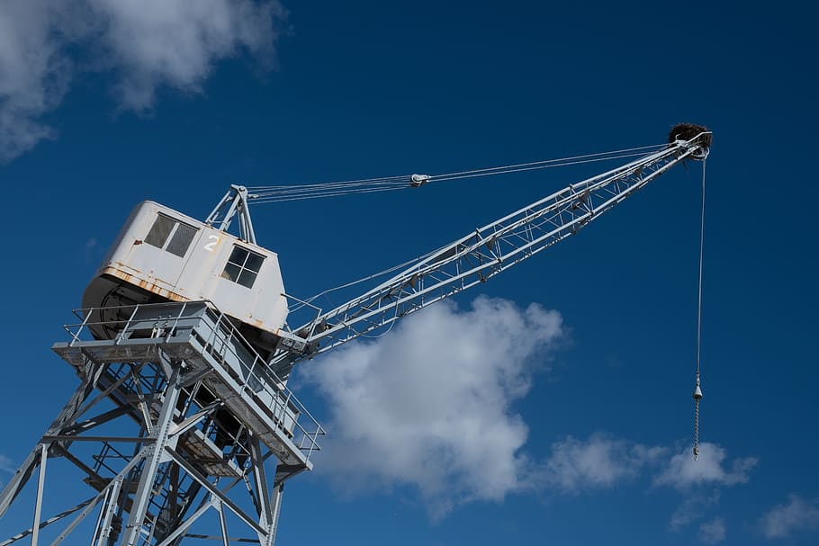 crane, sky, storchennest, technology, museum, industry, logistics HD wallpaper