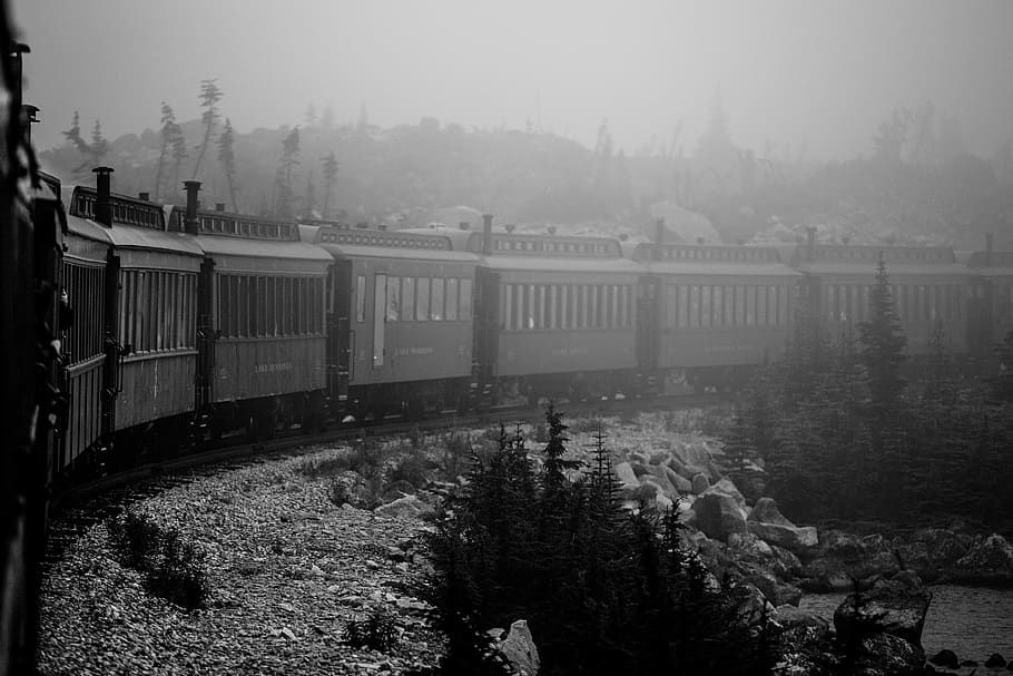 canada, mount white, train, alaska, gold, white pass, railroad HD wallpaper