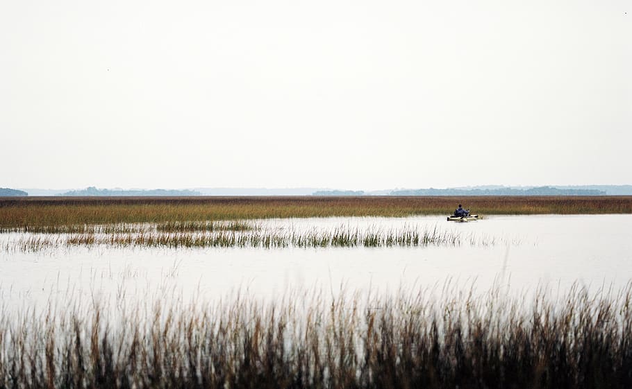 jacksonville, united states, heckscher drive, haze, kayak, sportsman, HD wallpaper