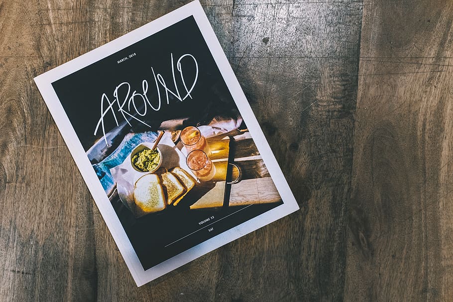 closed Around cookbook on brown surface, food, food and drink HD wallpaper