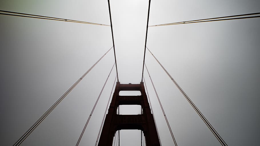 san francisco, united states, golden gate bridge, foggy, califonia