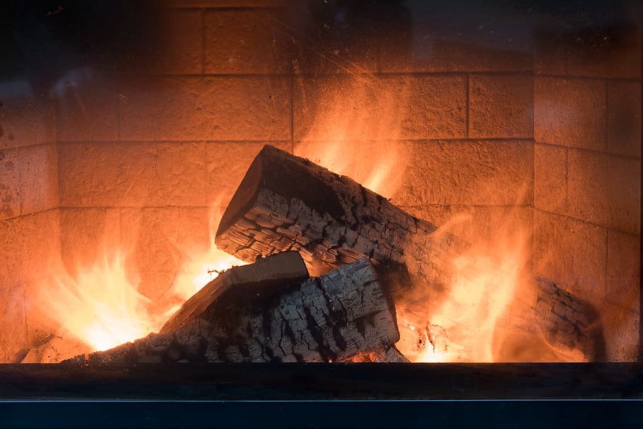 fireplace, heat, burn, hot, flame, wood, firewood, warm, cozy HD wallpaper
