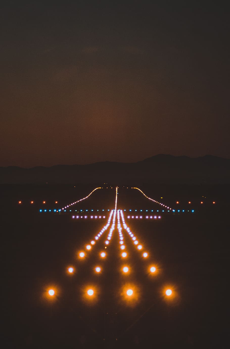 assorted-color lights, illuminated, night, sky, lighting equipment HD wallpaper