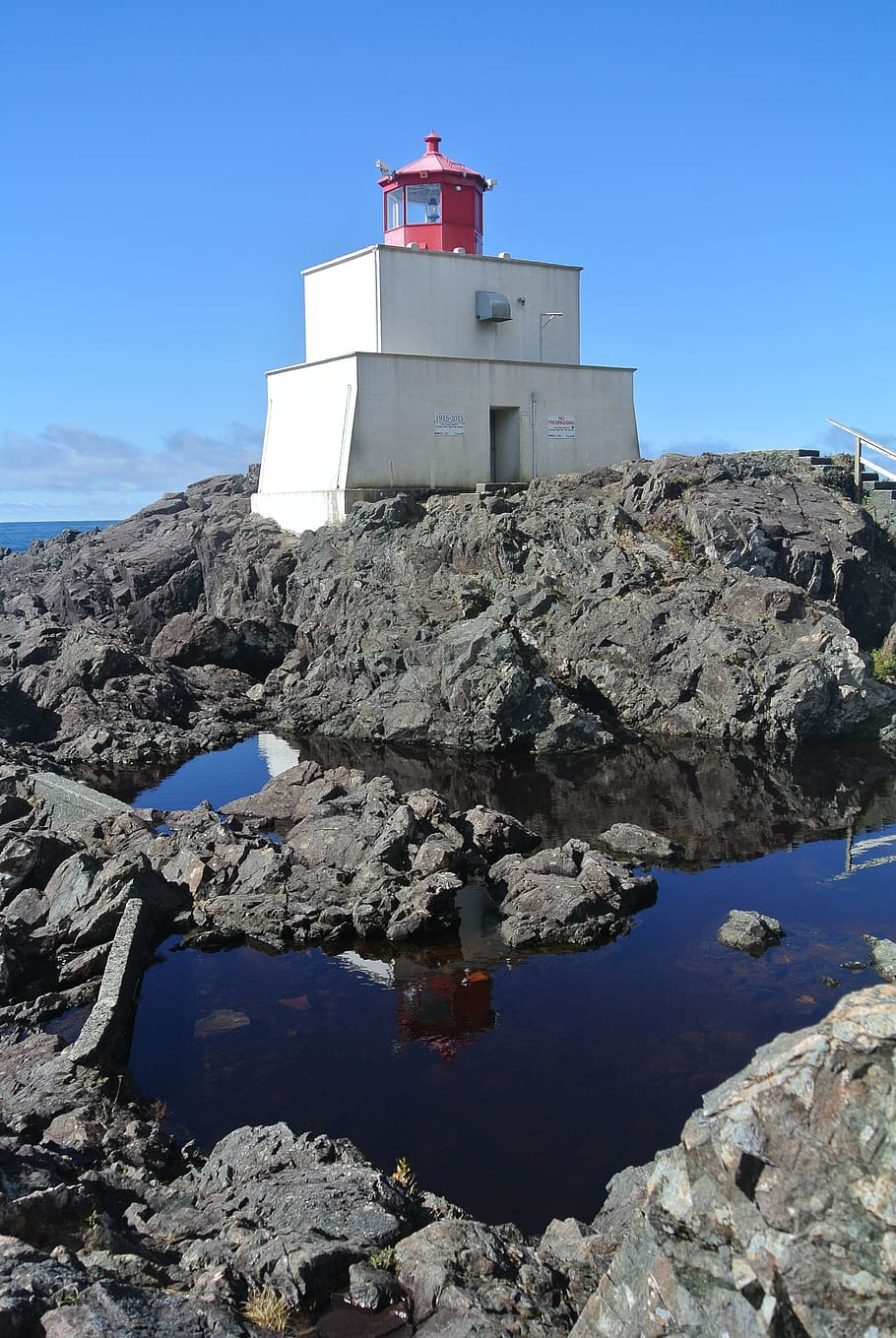 lighthouse, sea, ocean, sky, coast, landscape, tower, beacon HD wallpaper