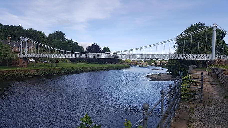 united kingdom, river nith, built structure, bridge, connection HD wallpaper