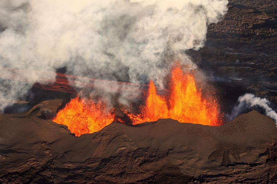 bardabunga, iceland, volcano, hot, steam, volcanic eruption HD wallpaper