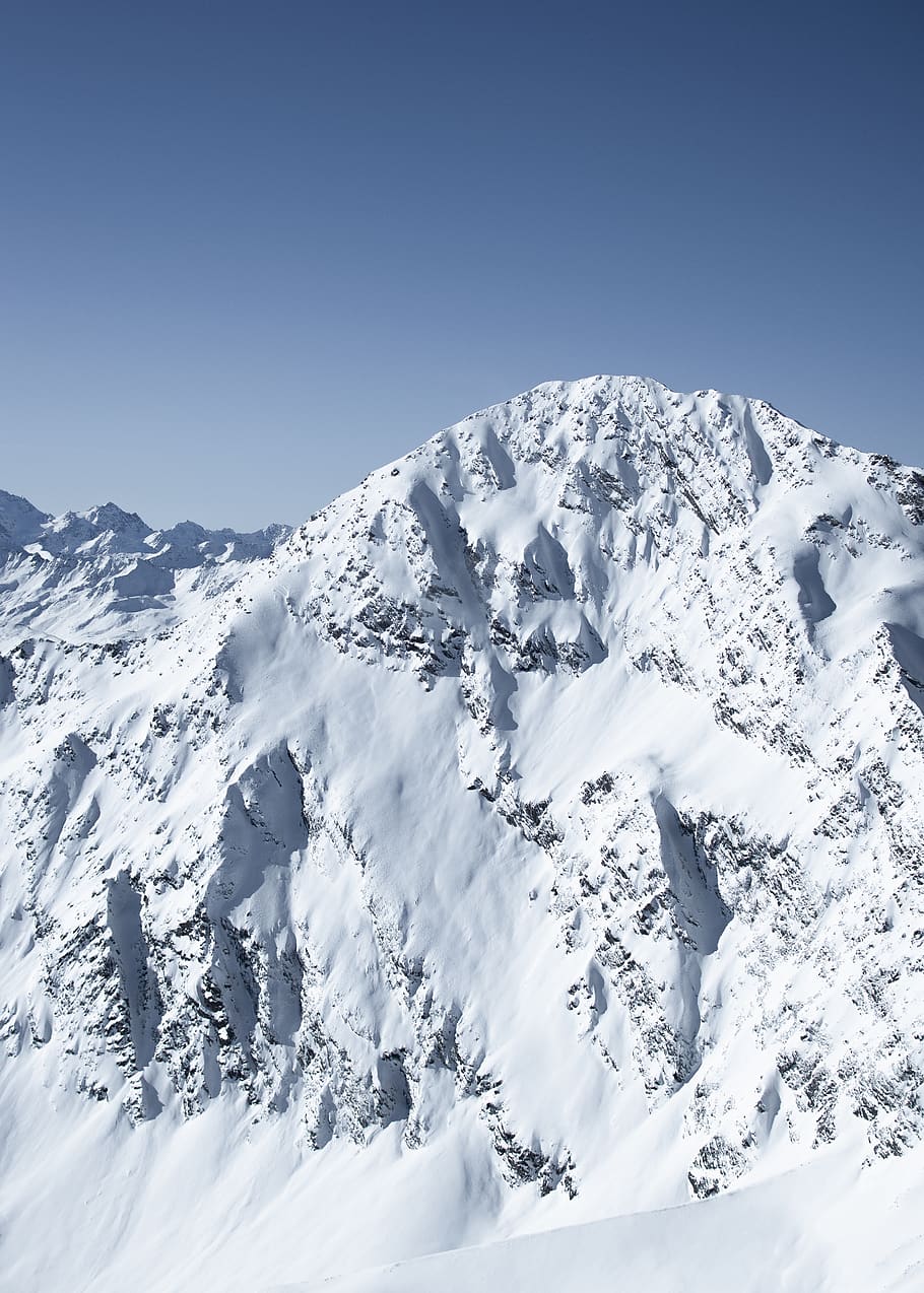 snow covered mountain during daytime, nature, peak, mountain range, HD wallpaper