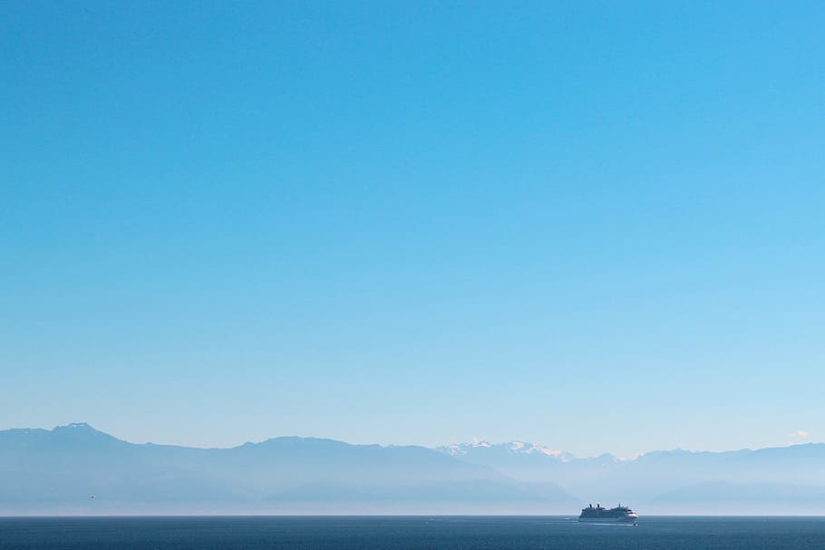 canada, victoria, cruise ship, olympic mountians, ocean, pacific northwest