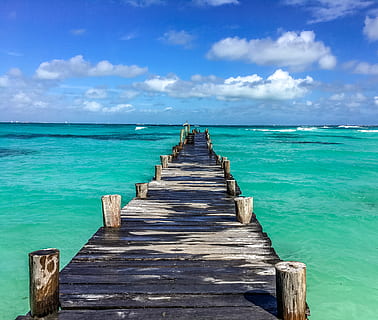 mexico, cancún, water, sea, sky, horizon, beauty in nature HD wallpaper