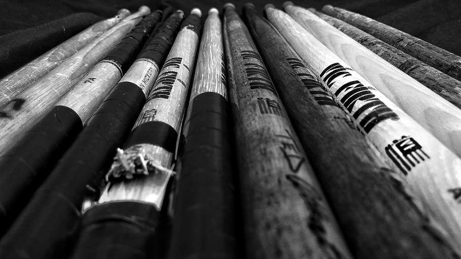 Drumstick Drum Black and White HD phone wallpaper  Pxfuel