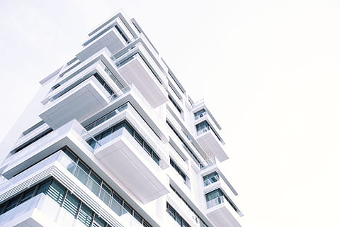 white concrete building, architecture, architetcural, corner HD wallpaper