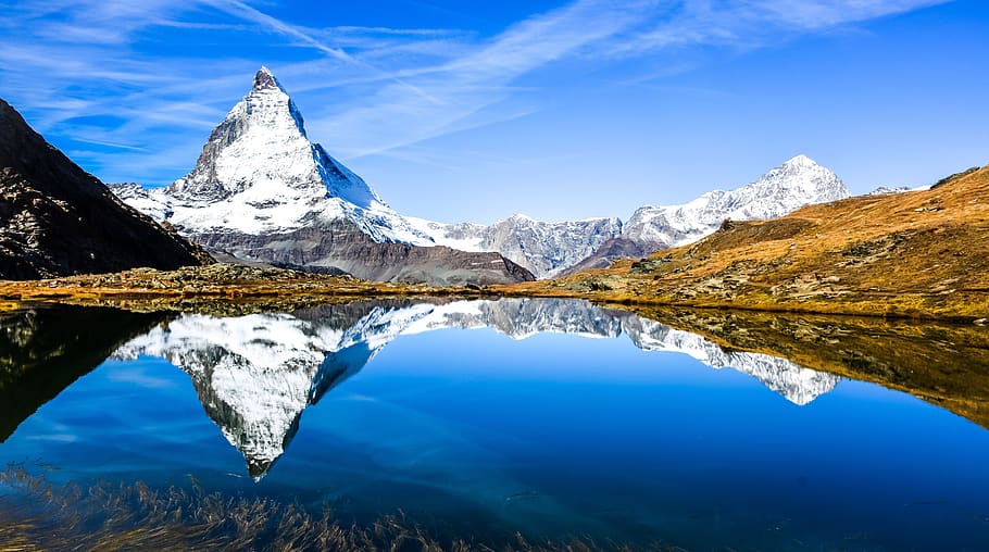 HD wallpaper: mountain, lake, landscape, panorama, matterhorn, zermatt,  switzerland | Wallpaper Flare
