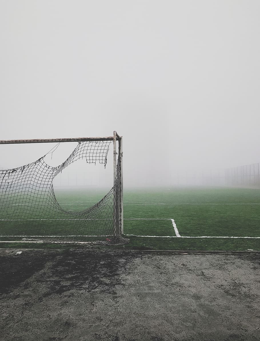 gray and white soccer goal, vladivostok, russia, ulitsa tolstogo, HD wallpaper