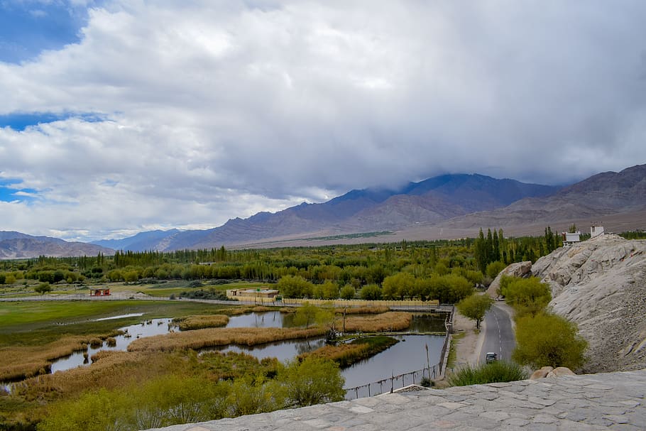 leh, ladakh, mountains, asia, kashmir, india, landscape, travel, HD wallpaper