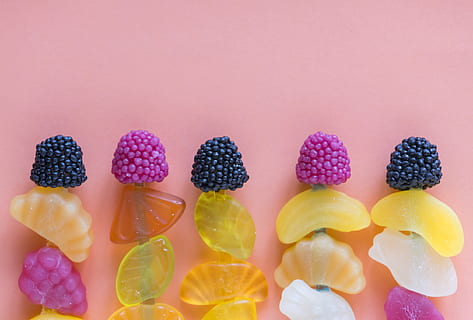 Assorted-color Fruit Decors, assortment, background, berry, bright HD wallpaper