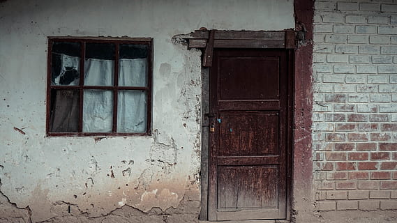 door, home decor, brick, window, wall, outdoors, path, walkway HD wallpaper