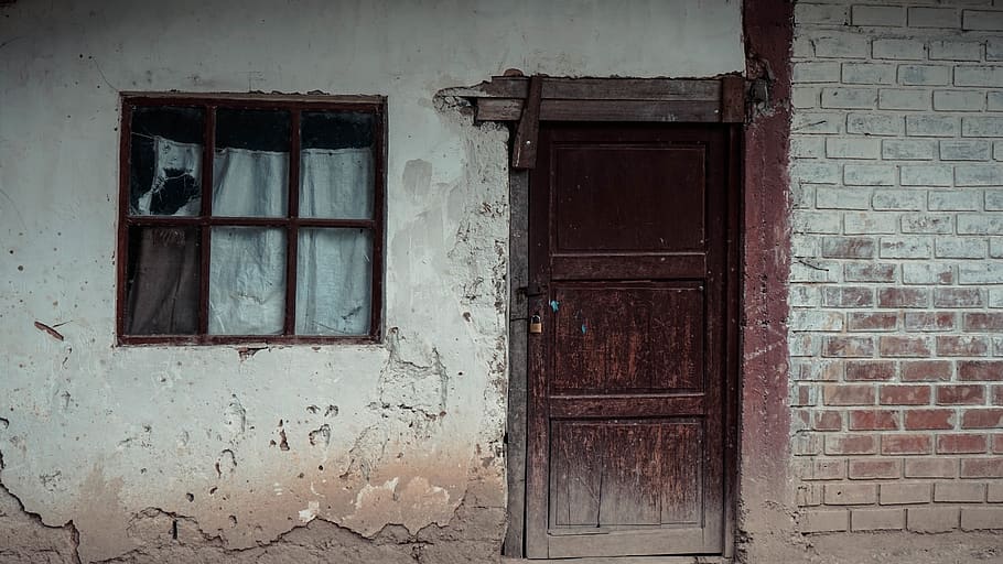 door, home decor, brick, window, wall, outdoors, path, walkway HD wallpaper