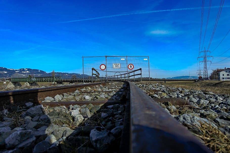 rails, train, track, site, railway line, railway tracks, metal, HD wallpaper
