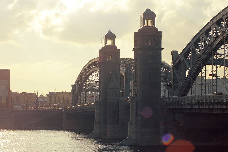 building, architecture, bridge, castle, water, outdoors, arched HD wallpaper