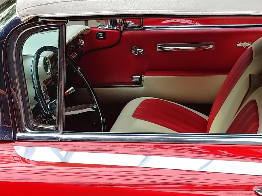 empty red car, mode of transportation, land vehicle, motor vehicle HD wallpaper