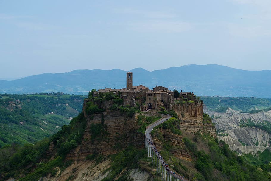 HD wallpaper: Civita di Bagnoregio, Italy, nature, outdoors, cliff ...