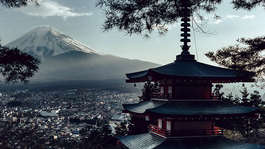architecture, building, landscape, scenery, pagoda, temple HD wallpaper